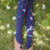 Heart Dots Over-the-Knee Socks donkerblauw tabbisocks