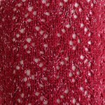 Shimmery Crochet OTK dark red/silver tabbisock