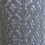 Shimmery Crochet OTK grey/silver tabbisock