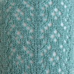 Shimmery Crochet OTK pale aqua/silver tabbisocks
