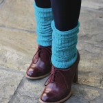 Wool Blend Ribbed Leg Warmers turquoise Tabbisocks