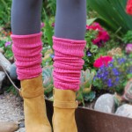 Wool Blend Ribbed Leg Warmers fuchsia Tabbisocks