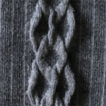 Cuffed Cable grey tabbisocks